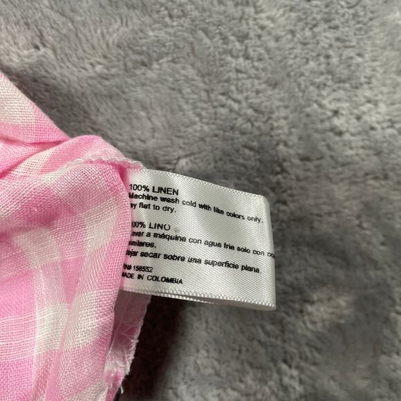 Frankies Bikinis Lou Shorts Medium Pink Gingham Retro Beach Linen Picnic New - Picture 5 of 9